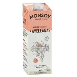 MONSOY Bebida Vegetal De Arroz Con Avellanas 1Lt 6Uds