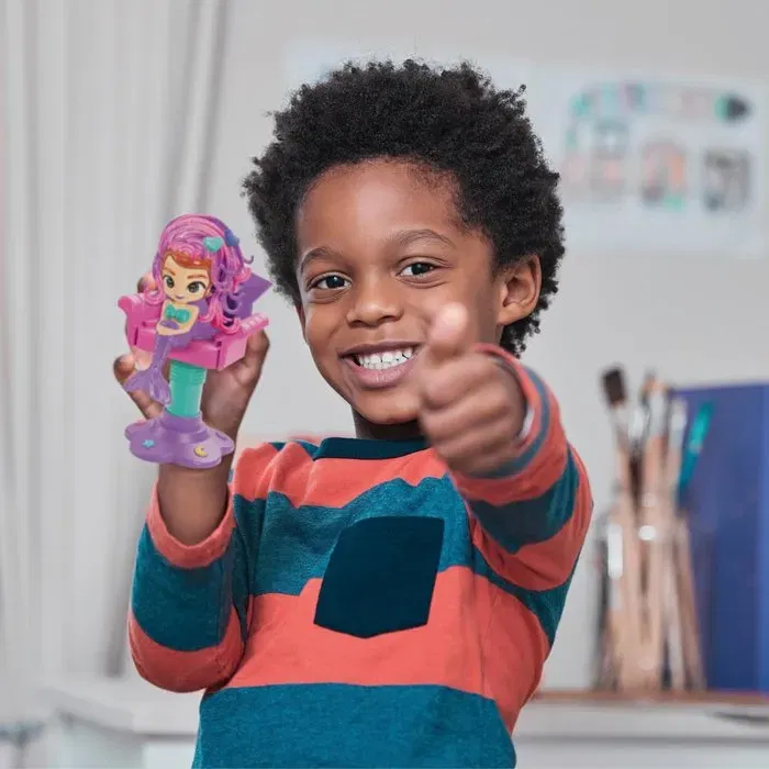 Crazart LEXIBOOK LEX3380743110110 Peluquería de Sirena Brillante en Play-Doh Suave y Moldeable