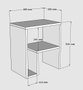 Hanah Home Mesa Auxiliar Yepa Blanca con Estantes, Diseño Moderno Escandinavo, Tablero Melamina 18mm, Blanco