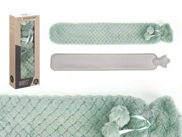 Giftdecor Bolsa Agua Larga 2L con Funda de Pelo Verde 75x14x4 cm (Set de 6)