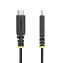 Startech Cable USB-C 240W PD 3.1 EPR de 2m S2CEPR2M-USBSL-CABLE con Bloqueo Lateral por Tornillo, Negro, Nylon Trenzado, Certificado USB-IF