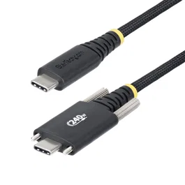 StarTech.com Cable de Carga USB-C de 2m con Fijación por Tornillo Lateral, 240W, Negro