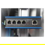 Digitus Switch de Red Industrial 5 Puertos Gigabit, 4 Puertos PoE+ (30W c/u), Unmanaged, 10 Gbps, Montaje Pared/DIN, Negro/Azul, DN-651120