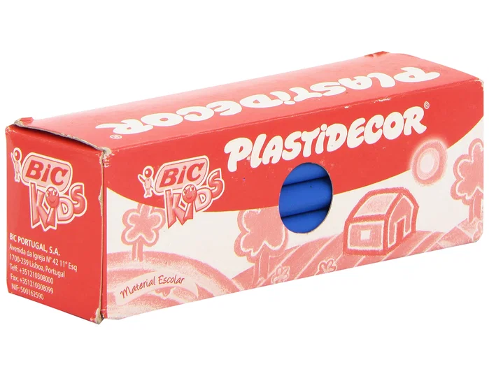 Plastidecor Lápices de Cera Unicolor Azul Claro, Caja de 25 unidades