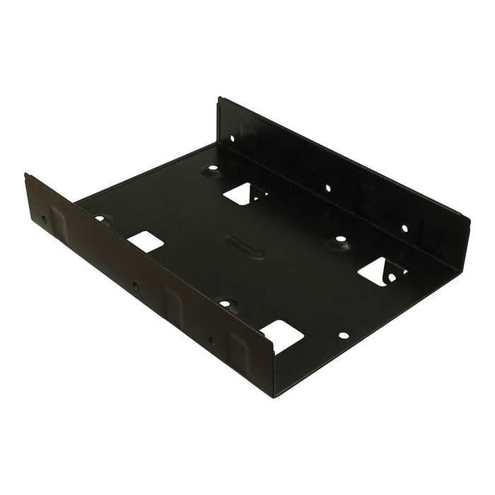 Inter-Tech 88885232 Kit de Montaje para 2x 2.5" a 3.5", Panel Frontal Embellecedor, Negro, Acero