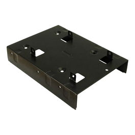 Inter-Tech 88885232 Kit de Montaje para 2x 2.5" a 3.5", Panel Frontal Embellecedor, Negro, Acero