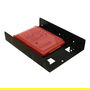 Inter-Tech 88885232 Kit de Montaje para 2x 2.5" a 3.5", Panel Frontal Embellecedor, Negro, Acero