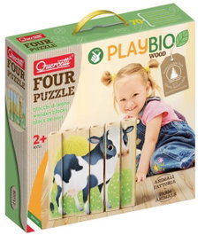 QUERCETTI PLAYBIO PUZZLE 4 ANIMALES GRANJA 6 PIEZAS