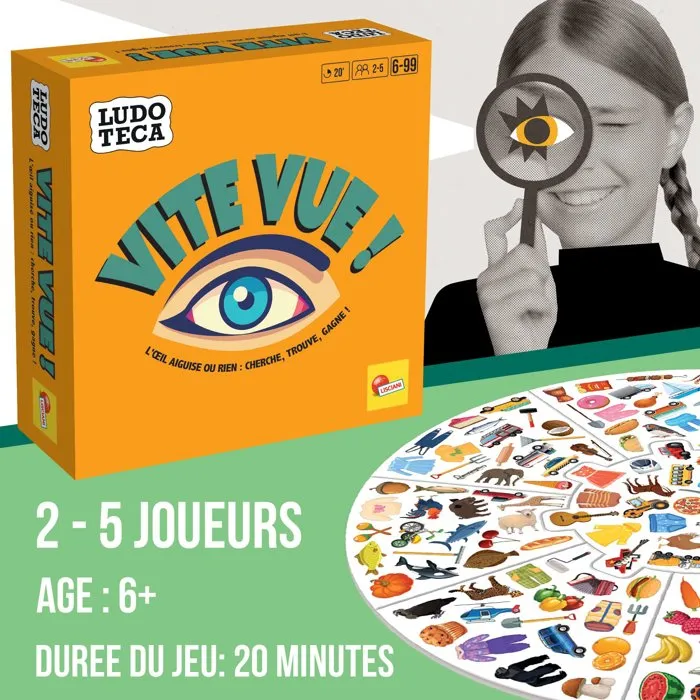 Liscianigiochi Juego de Observación LUDOTECA ¡Vista Rápida! - 167 Fichas, de 2 a 5 Jugadores, Edad 6+