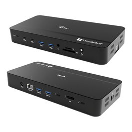 I-Tec Thunderbolt 5 Triple Display Docking Station, M.2 SSD, 6x USB, 2.5GLAN, PD 140W, Negro