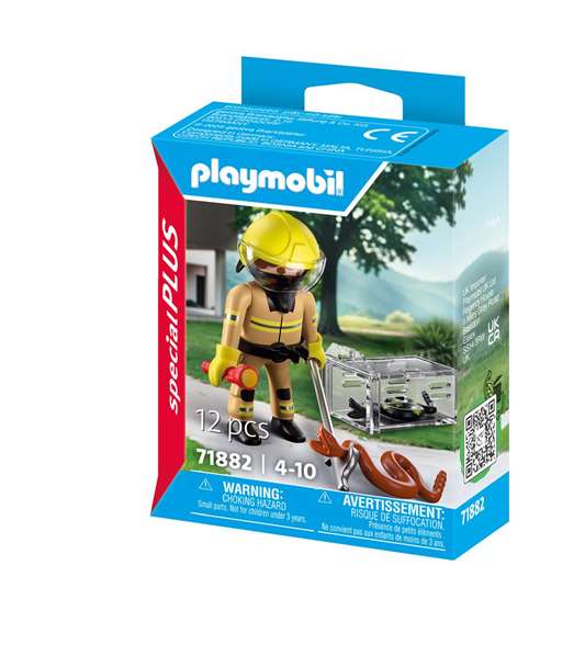 Playmobil Rescate de Serpiente Bombero con Accesorios y 2 Serpientes para Niños a Partir de 3 Años