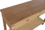 DKD Home Decor Consola Cottage con 2 Cajones y Estante, Natural, Abeto y Rattan, 120 x 35 x 81 cm