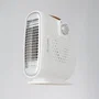 Calefactor Vertical Horizontal Resistencia Ventilador 500W Blanco 2 Niveles Calefacción Termostato Regulable Protección Sobrecalentamiento