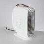 Calefactor Vertical Horizontal Resistencia Ventilador 500W Blanco 2 Niveles Calefacción Termostato Regulable Protección Sobrecalentamiento
