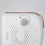 Calefactor con Ventilador 500W Vertical y Horizontal, Termostato Regulable, Protección Sobrecalentamiento, Blanco