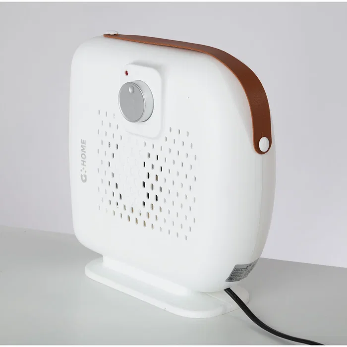 Calefactor Vertical Horizontal Resistencia Ventilador 500W Blanco 2 Niveles Calefacción Termostato Regulable Protección Sobrecalentamiento