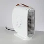 Calefactor Vertical Horizontal Resistencia Ventilador 500W Blanco 2 Niveles Calefacción Termostato Regulable Protección Sobrecalentamiento