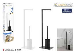 Inde Portarrollos Wc con Escobillero Confortime 22x16x74 cm (6 Unidades)