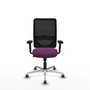 PIQUERAS Y CRESPO Silla de oficina Zulema con mecanismo Sincro, Morado y Negro
