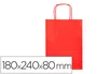 Q-connect Bolsa Papel Celulosa Rojo XS con Asa Retorcida 180x240x80 mm (Paquete 25 uds)