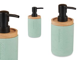 Berilo Dosificador Resina Bambú Menta 9.5x18.5x7.8 cm (Set de 6)