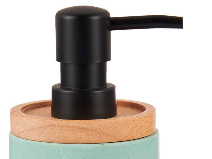 Berilo Dosificador Resina Bambú Menta 9.5x18.5x7.8 cm (Set de 6)