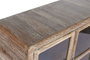DKD Home Decor Buffet de Teca Reciclada y Cristal Natural