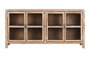 DKD Home Decor Buffet de Teca Reciclada y Cristal Natural