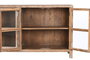DKD Home Decor Buffet de Teca Reciclada y Cristal Natural