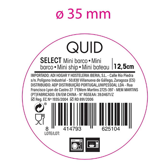 Mini Barco Porcelana Select Quid 12,5 cm (12 Unidades)