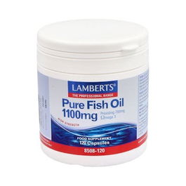 LAMBERTS Aceite De Pescado Puro Omega 3 Alta Potencia 120 Perlas para Corazón Cerebro y Visión