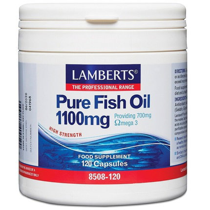 LAMBERTS Aceite de Pescado Puro 1100 mg con 700 mg de Omega 3