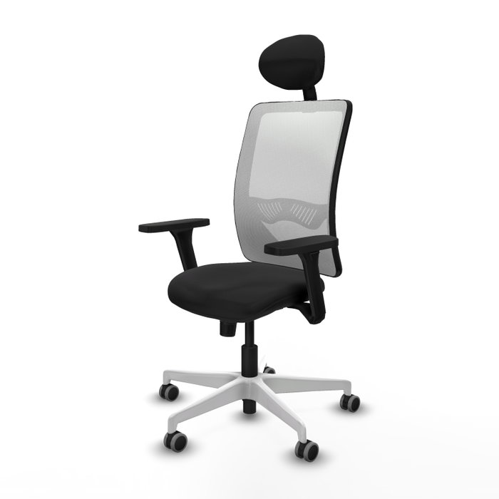 PIQUERAS Y CRESPO Silla de oficina Zulema con mecanismo Sincro, Similpiel Negro y Malla Blanca PIQUERAS Y CRESPO Silla de oficina Zulema con mecanismo Sincro, Similpiel Negro y Malla Blanca