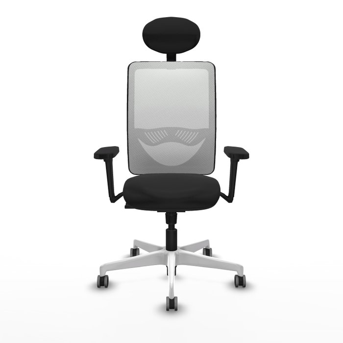 PIQUERAS Y CRESPO Silla de oficina Zulema con mecanismo Sincro, Similpiel Negro y Malla Blanca PIQUERAS Y CRESPO Silla de oficina Zulema con mecanismo Sincro, Similpiel Negro y Malla Blanca