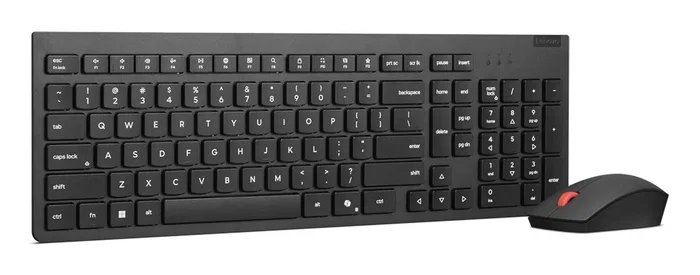 Lenovo 4X31R64484 Combo Teclado y Ratón Inalámbrico Oficina RF Español 2.4GHz Negro, Tecla Copilot, 100% Teclado Numérico, Switch Tijera, Altura Ajustable