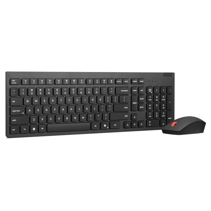Lenovo Essential Kit Teclado y Ratón Inalámbrico 2.4 GHz con Tecla Copilot, Teclado Español QWERTY 105 Teclas y Ratón 1600 DPI, Negro