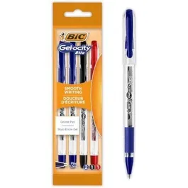 Bic Bolígrafos de Gel Retráctil Gelocity Stic Punta Fina 0.5mm 992599 Pack 4 Unidades Surtidos