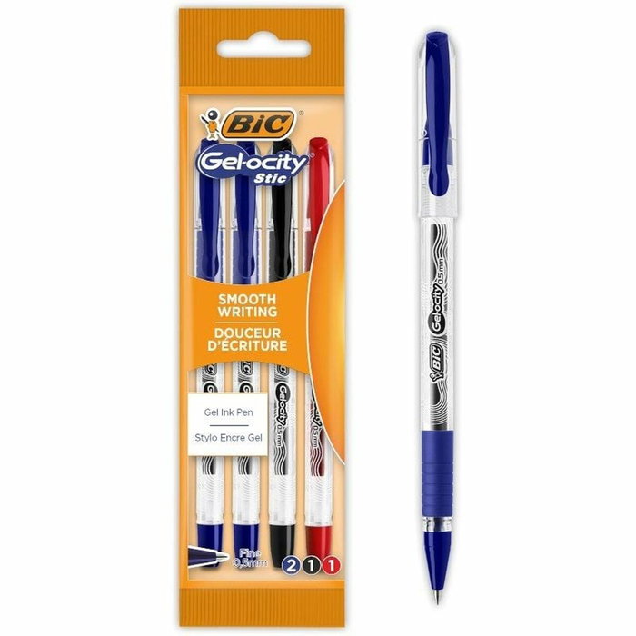 Bic Gelocity Stic 992599 Bolígrafos de Gel Retráctiles, Punta Fina, Surtidos Bic Gelocity Stic 992599 Bolígrafos de Gel Retráctiles, Punta Fina, Surtidos