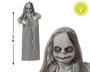 Niña Fantasma Iluminada Decoración Halloween 90 cm Figura Silenciosa Con Luz Tenue Para Estanterías Y Habitaciones