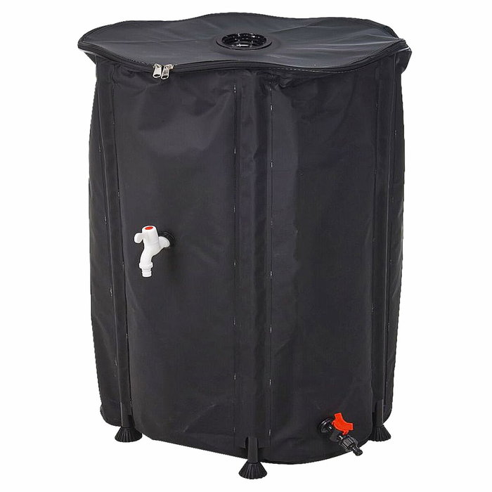 Ipae Progarden Depósito plegable recolector de agua de lluvia 500 l, ø80 x 100 cm