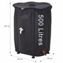 Ipae Progarden Depósito plegable recolector de agua de lluvia 500 l, ø80 x 100 cm