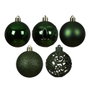 Decoris Bolas de decoración árbol navidad verde ø6 cm, caja 35 uds