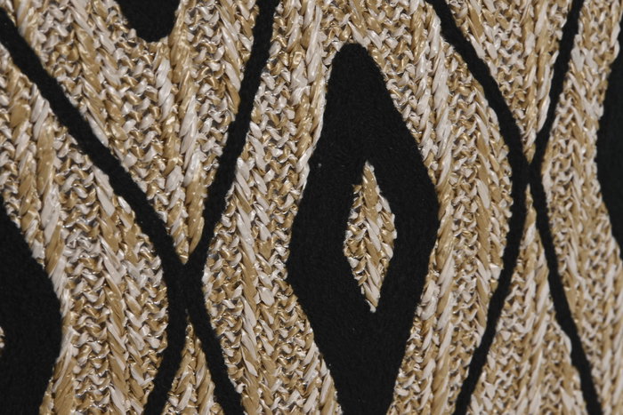 DKD Home Decor Naturechic23 Cojín Shabby Bordado Natural Negro 42x15x42 cm DKD Home Decor Naturechic23 Cojín Shabby Bordado Natural Negro 42x15x42 cm