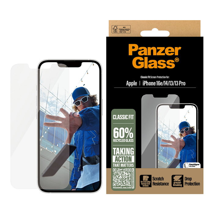 PanzerGlass Classic Fit Protector de Pantalla para Apple iPhone 16e