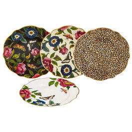 Spode Creatures Set 4 Platos Pastel Diámetro 19 cm