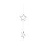 Lumineo Cortina de LED con Estrellas, Luz Cálida, Plata