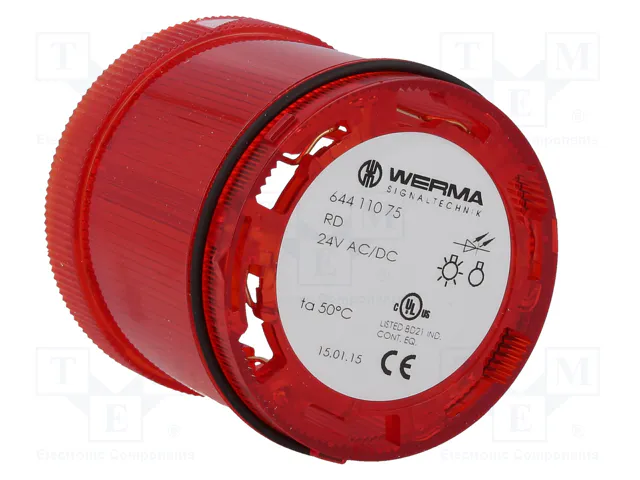 WERMA KombiSIGN 71 Señalizador Luminoso LED Rojo 24VDC WERMA KombiSIGN 71 Señalizador Luminoso LED Rojo 24VDC