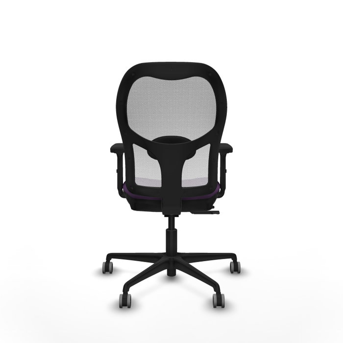 PIQUERAS Y CRESPO Silla de oficina Jorquera con mecanismo Sincro/Traslack, Morado y Blanco