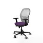 PIQUERAS Y CRESPO Silla de oficina Jorquera con mecanismo Sincro/Traslack, Morado y Blanco