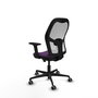 PIQUERAS Y CRESPO Silla de oficina Jorquera con mecanismo Sincro/Traslack, Morado y Blanco